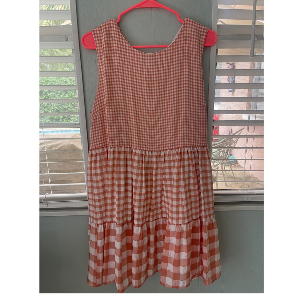 Orange & White checkered Dress